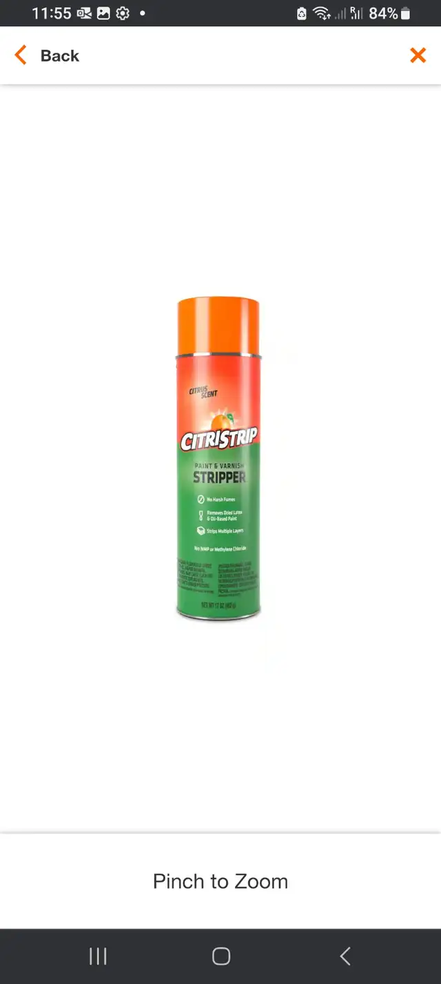 New, Citristrip, 17 Ounce Paint & Varnish Aerosol Paint Stripper in Painting & Paint Supplies in Hamilton - Image 2