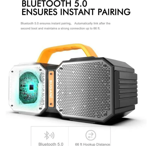 BNIB BUGANI Waterproof Bluetooth Indoor/Outdoor Speaker in General Electronics in Markham / York Region - Image 3