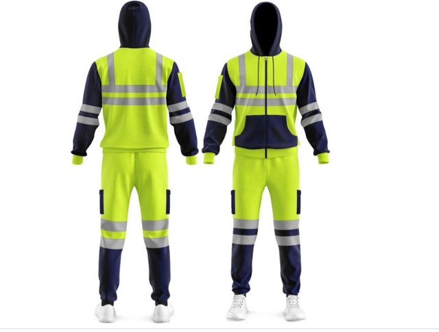 Mens Hi Vis Viz Hooded Zip Up Tracksuit& Coverall High Visibilit in Other in Mississauga / Peel Region - Image 4