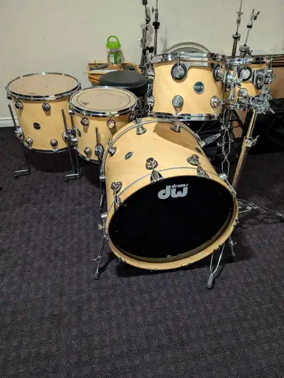 DW Collectors Echo X Bamboo Birch shells Drum Kit like new., View more