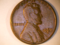 1963 D USA One Cent Coin. Error Coin.