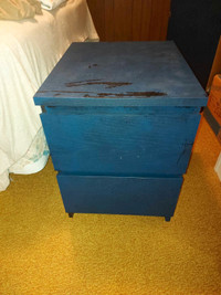 night stand MALM painted to navy but can be removed 21.5" t