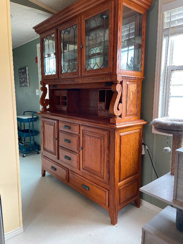 Ashley China Cabinet/Hutch slight damage in Hutches & Display Cabinets in Charlottetown