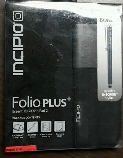 NEW Folio Plus+ iPad 2 Essential kit – Case Stylus Protector, View more