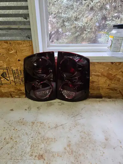These headlights and taillights are from a 2007 Dodge Dakota. The taillights have a smoked finish. T...
