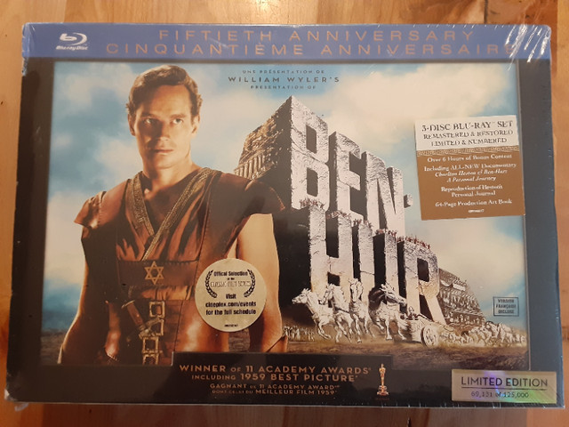 Coffret limité 50e Anniversaire de Ben-Hur en Bluray dans CD, DVD et Blu-ray  à Ouest de l’Île
