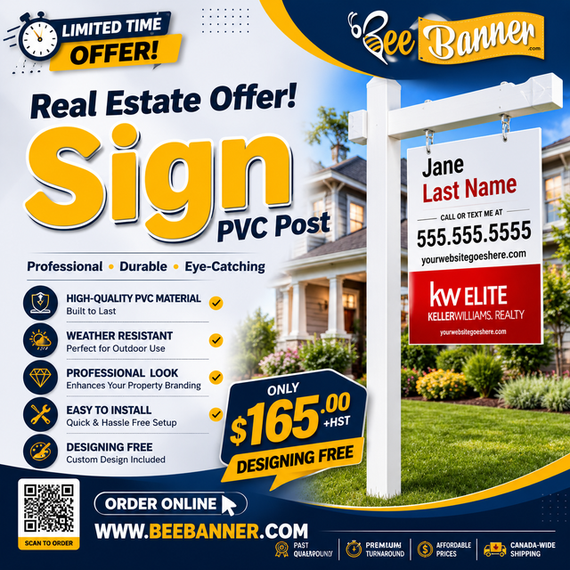 Custom Real Estate PVC Sign Posts | Realtor For Sale Signs |