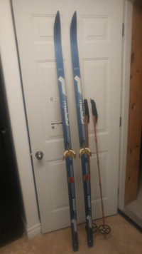 Cross country skis and poles