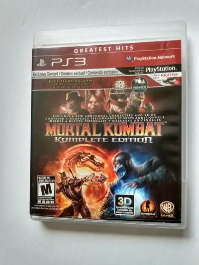 MORTAL KOMBAT KOMPLETE EDITION FOR PS3 PLAYSTATION 3 GAME MINT, View more