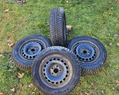 195/65R15 Sailun Ice Blazer Tires on Steel Rims 5x112 bolt pattern Barely used 1 season Came off a 2...
