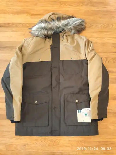 Brand New Woods Men's Down Parka, Brown - Size Large $90, View more