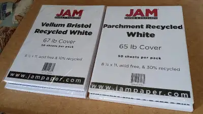 8.5x11 JAM Paper Vellum Bristol & Parchment White Cover Stock, View more