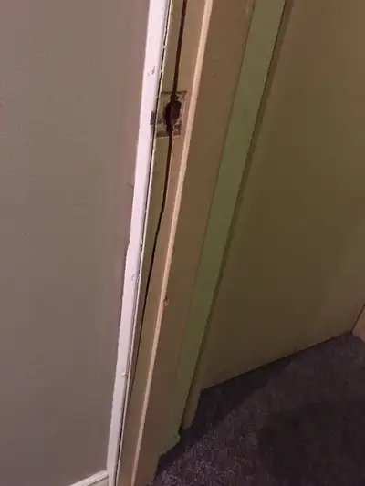 Offering, cracked door , busted door slab or door jamb frame, no, View more