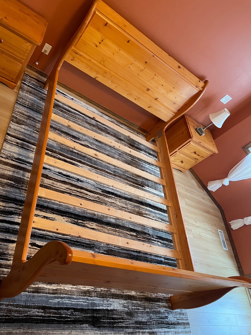 Solid Pine Sleigh Bed Frame Beds & Mattresses Calgary Kijiji
