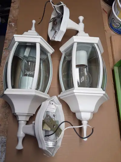 (2) - refurbished - Hampton Bay - 17.5”H - 1 lightbulb required - Ivory color