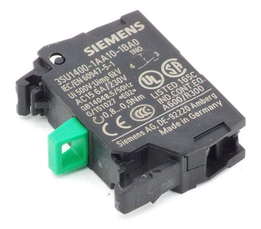 SIEMENS 3SU1400-1AA10-1BA0 Contact Block SPST-NO 10A 500V 1Pole in Electrical in Laval / North Shore - Image 2