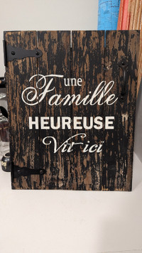 Home decor sign barn door wood look