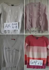 Lot of 4 Girls Brand Name Gap Sweaters size  6-8