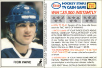 RICK VAIVE .... PEI's own .... 1983-84 ESSO .... hockey card