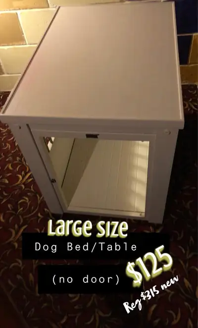 Ecoflex Large Dog Table/Bed Door broke so I took it off. Would look so cute if you put a curtain at...