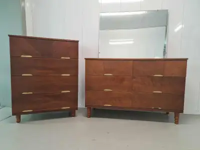 MCM Walnut Dresser Set, View more