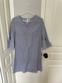 Women’s blue and white dress - S