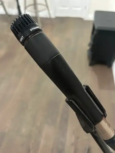 Shure SM57 Microphone + Yorkville MS657B Boom Stand + XLR Cable, View more