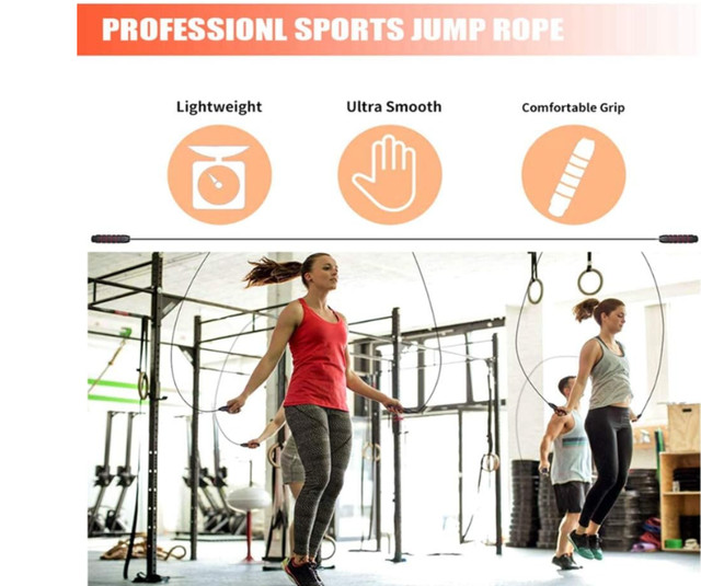 Jump Rope, Tangle-Free Rapid Speed Jumping Rope Cable in Exercise Equipment in City of Toronto - Image 3