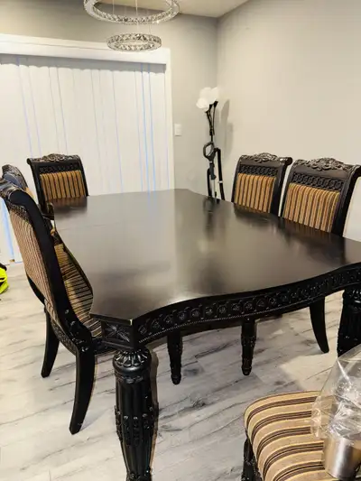 Solid wood Dining Table with 8 chairs, View more
