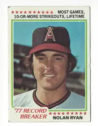 1978 Topps Baseball #6 Nolan Ryan Record Breaker LA Angels