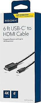 Insignia 1.8m (6ft) USB Type-C to HDMI Cable