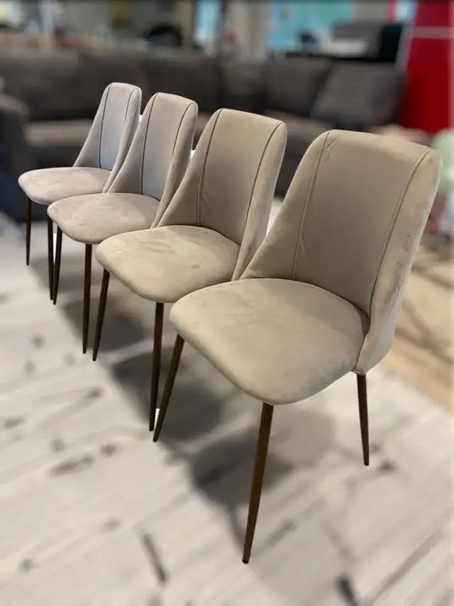 Grey Velvet Dining Chairs in Chairs & Recliners in Markham / York Region - Image 2