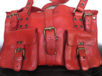 Browns Red leather satchel handbag