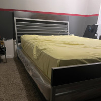 Queen size bedroom set + mattress and box spring