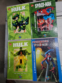Lot 4 albums BD 100% Marvel - 2 Hulk + 2 Spider-Man -En français