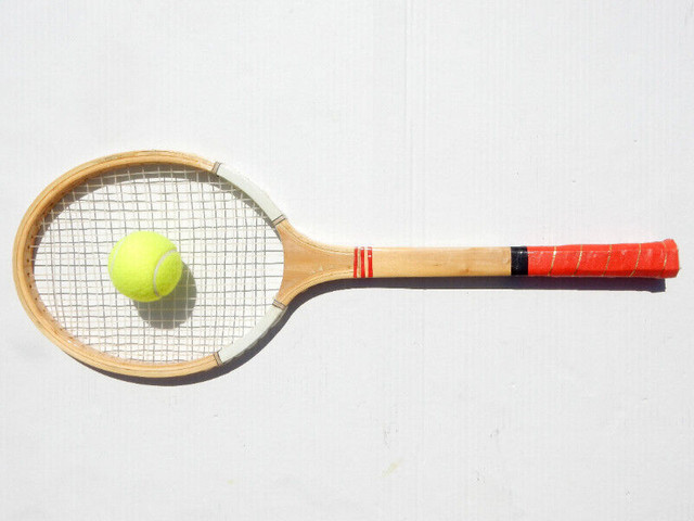 FOR SALE - Vintage Genuine Wooden Tennis Racket in Tennis & Racquet in St. Catharines - Image 2