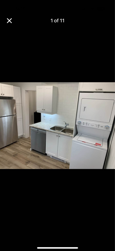 newly renovated 2 bedroom 1 full bath glass shower 1 half bath on mainfloor off kitchen. 2 floor uni...