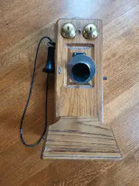 Antique Oak Telephone 