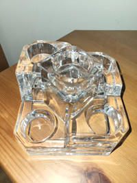 Glass PartyLite Tealight Candle Holder