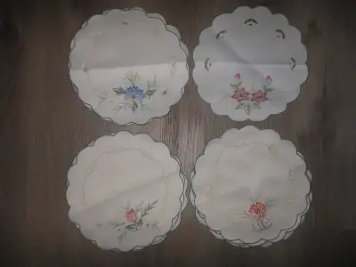 embroidery fabric placemats 12 pcs