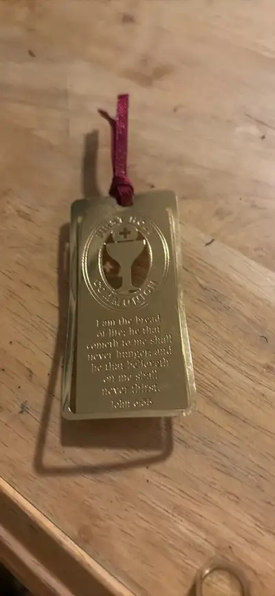 Holy Communion Gold Bookmark , View more