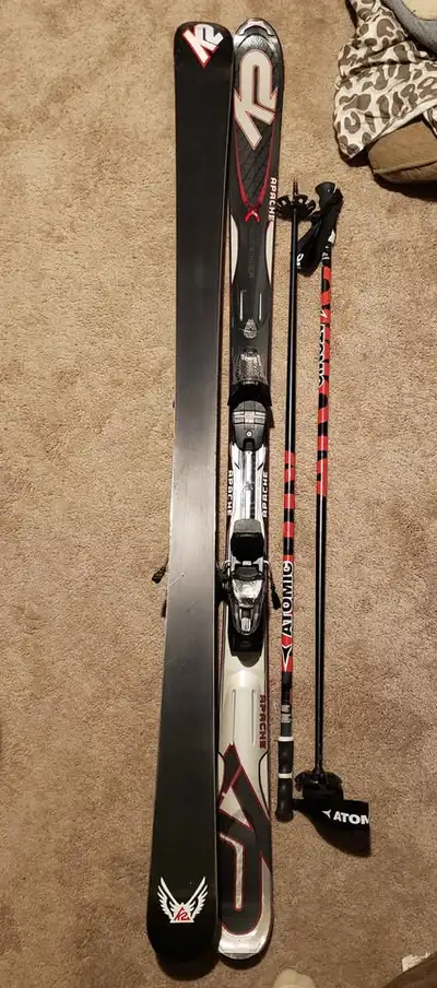 K2 Apache Ski set with bindings and poles - 170cm, View more