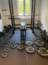 Power rack and Weight set 