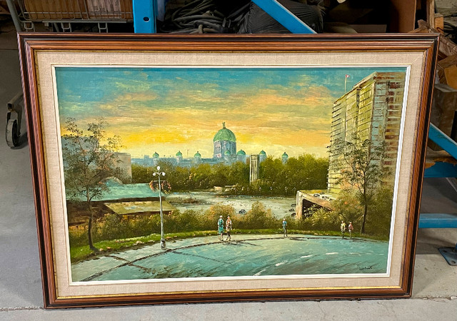 Original Cityscape Oil (Framed & Signed) in Arts & Collectibles in Mississauga / Peel Region - Image 2