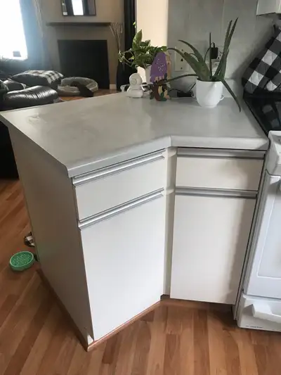 White Kitchen Cabinet Set with Countertops, View more