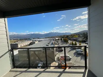 With views of Okanagan Lake top floor 1-bedroom and den (or can be used as 2nd bedroom no closet or...