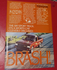 VINTAGE AD  - 1983 TOYOTA SR5 PICKUP TRUCK RETRO AFFICHE 80s