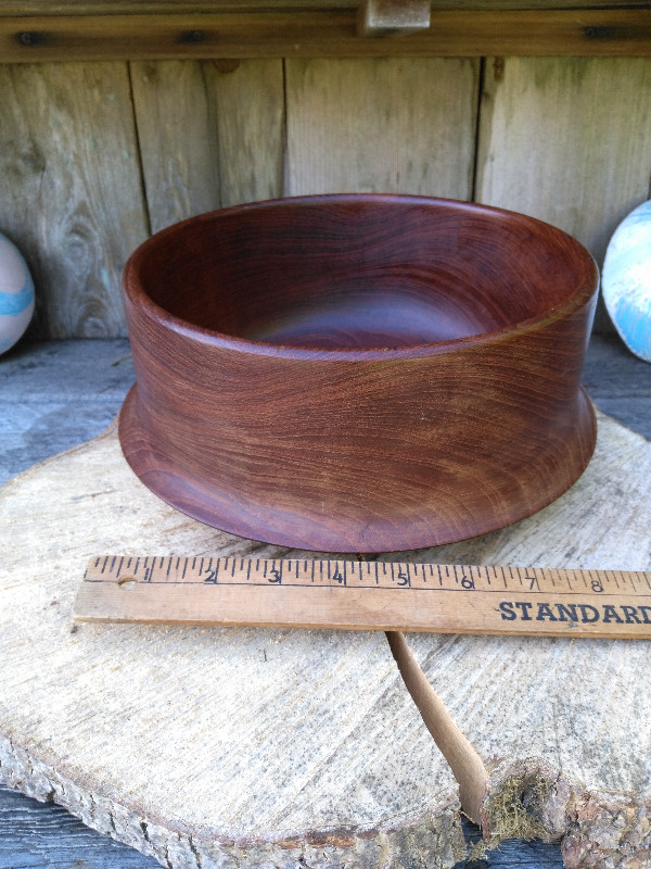Beautiful Wood Turned 9 Inch By 4.5 Inch Deep Salad or Nut Bowl in Arts & Collectibles in Sunshine Coast