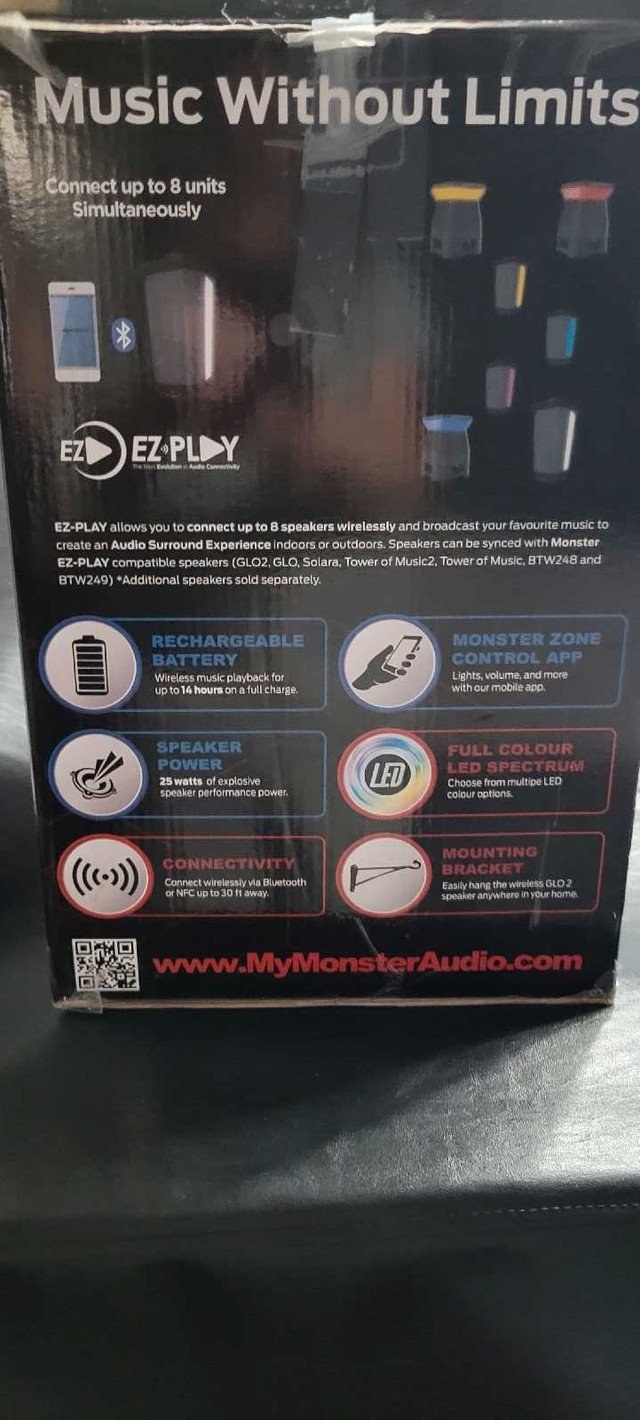 Monster Glo2 wireless speaker Weather Resistant in Speakers in St. Catharines - Image 2