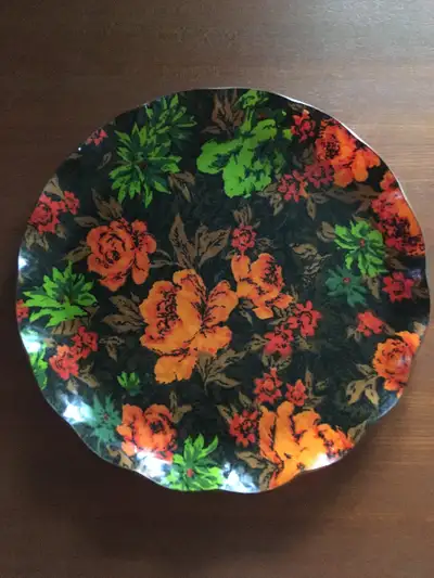 PLATEAU DE SERVICE ACRYLIC VINTAGE TRAY MIDCENTURY RETRO FLOWERS, View more